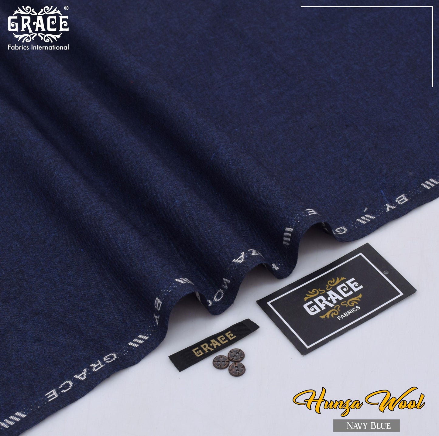 Grace Hunza Wool - Navy Blue