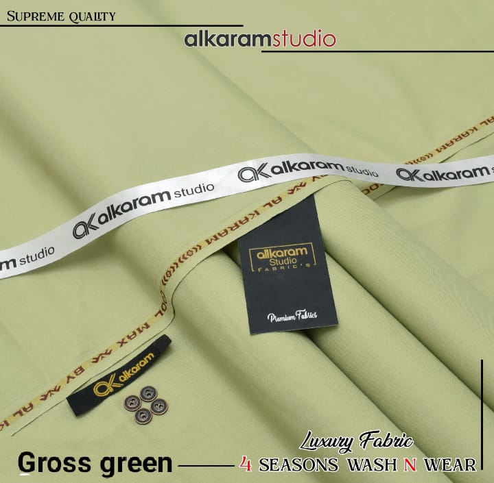 Al-Karam Studio Wash and Wear - Gross Green