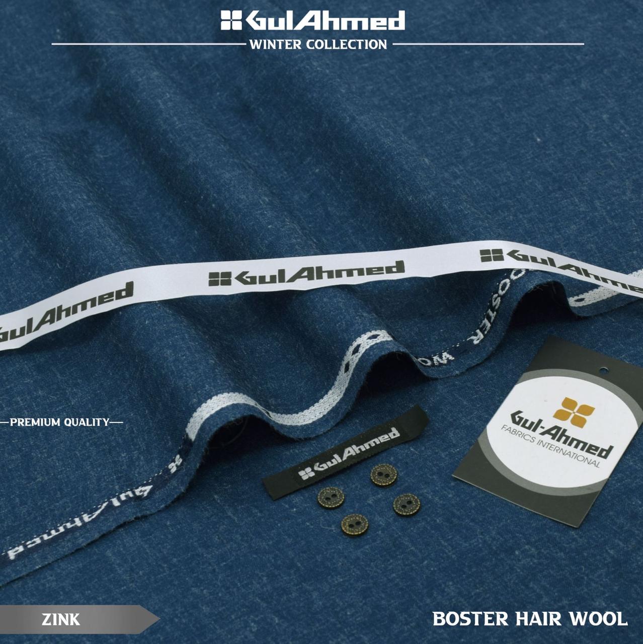 Gul Ahmed Gents Booster Hair Wool - Zink