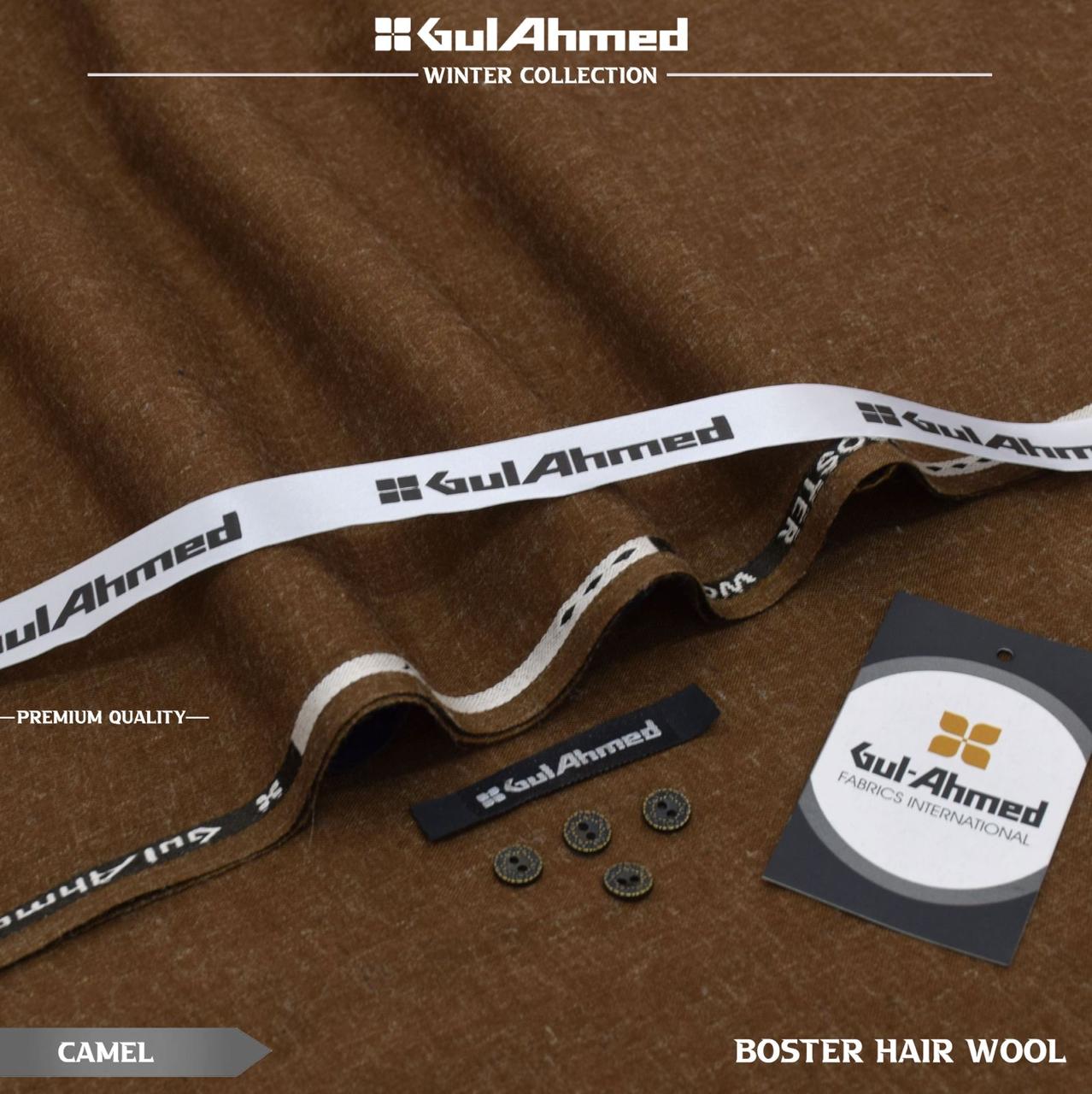 Gul Ahmed Gents Booster Hair Wool – Camel
