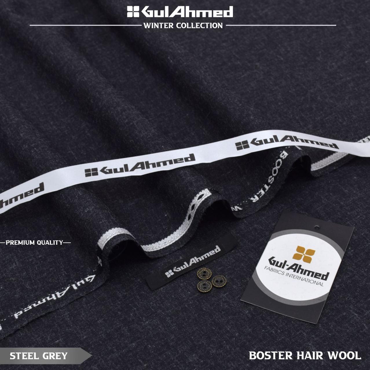 Gul Ahmed Gents Booster Hair Wool – Steel Grey