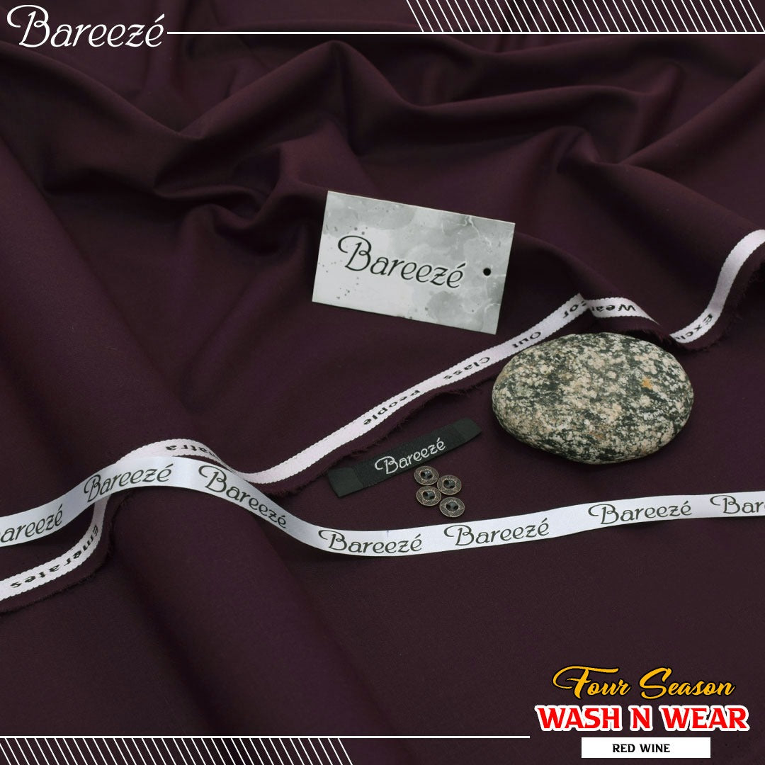 Bareeze Supreme Wash & Wear - Red Wine