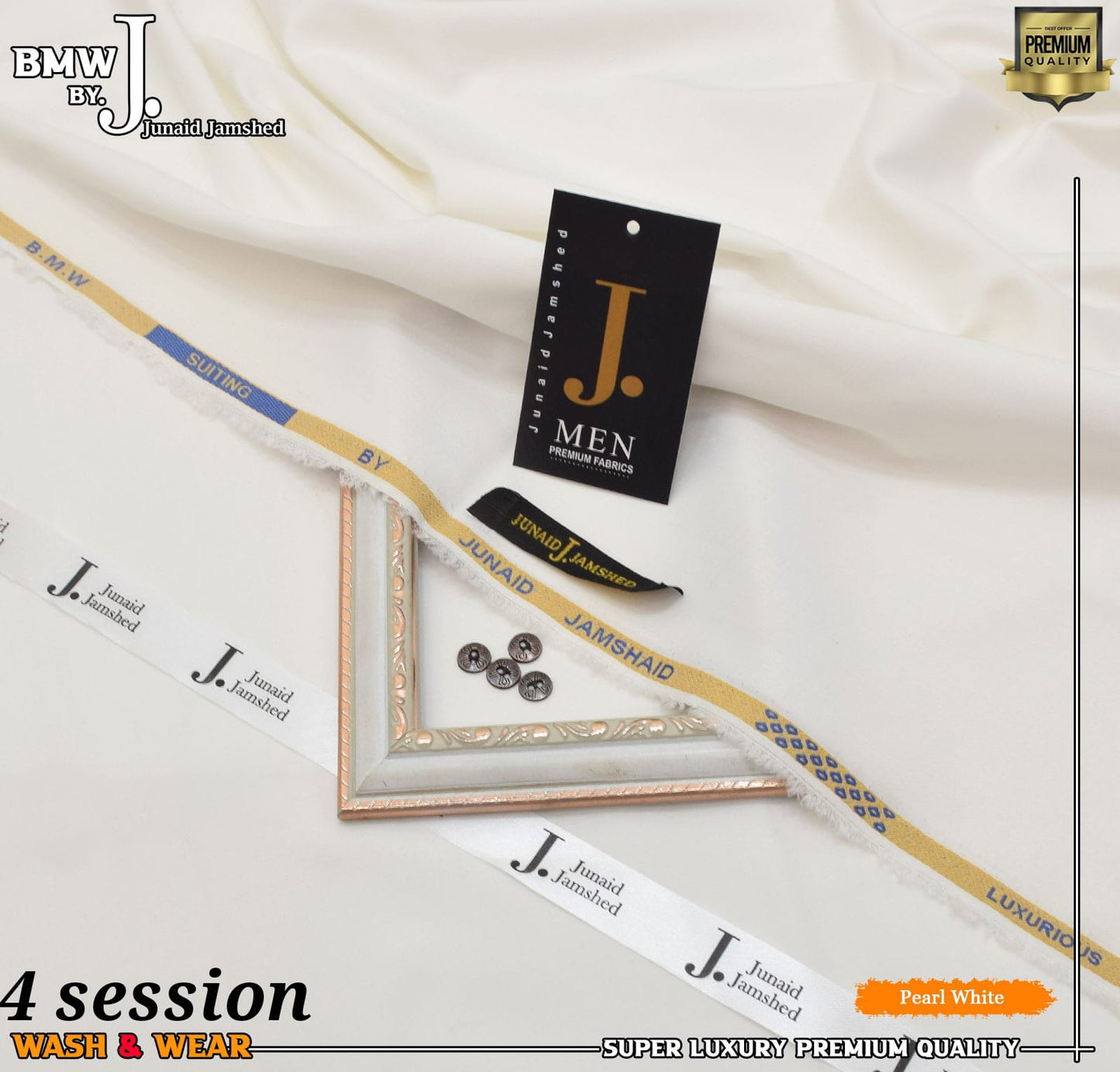 Junaid Jamshed BMW Wash & Wear - Pearl White