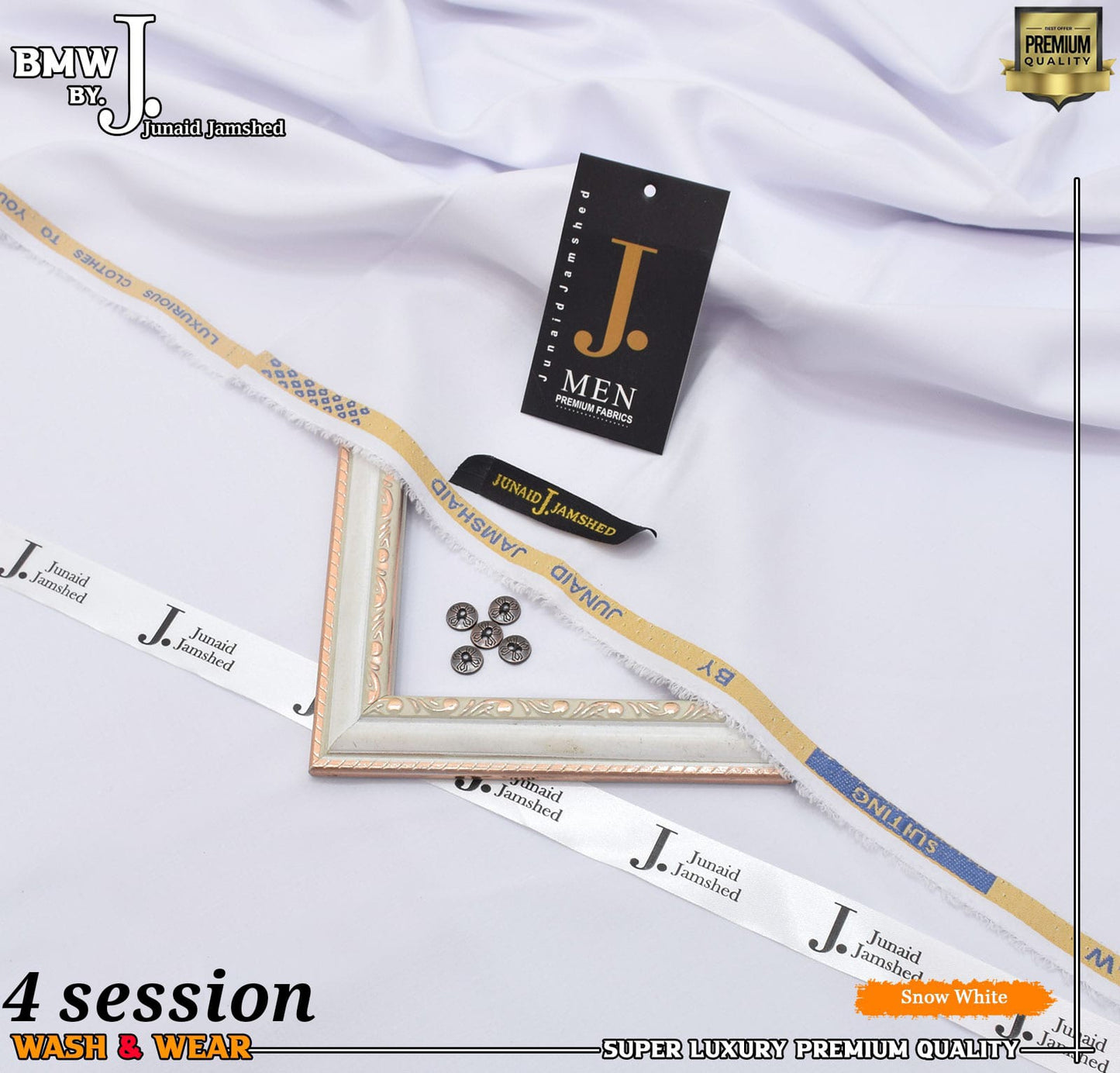 Junaid Jamshed BMW Wash & Wear - Snow White