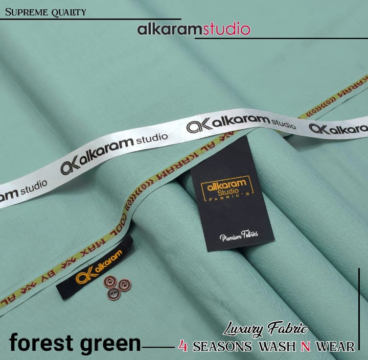 Al-Karam Studio Wash and Wear - Forest Green