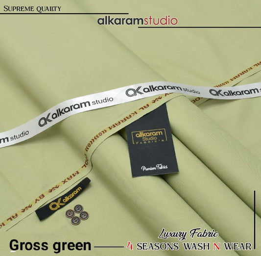 Al-Karam Studio Wash and Wear - Gross Green