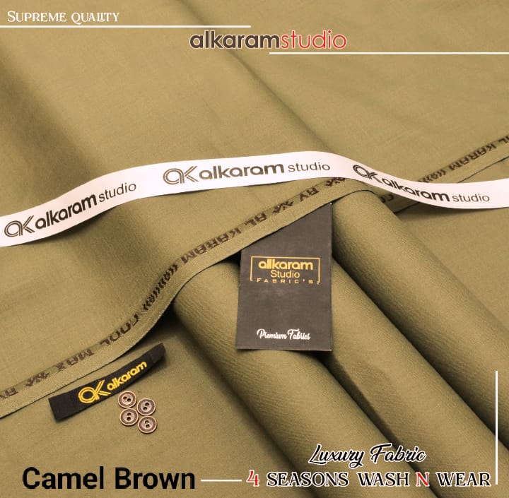 Al-Karam Studio Wash and Wear - Camel Brown