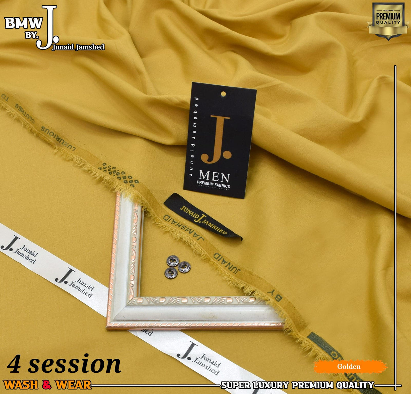 Junaid Jamshed BMW Wash & Wear - Golden