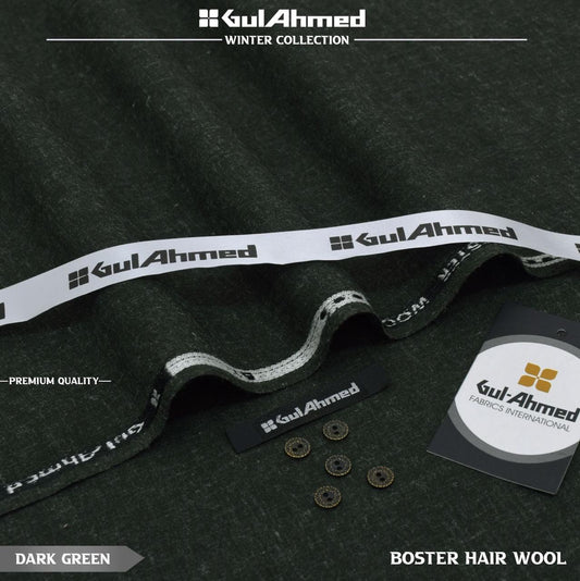 Gul Ahmed Gents Booster Hair Wool - Dark Green