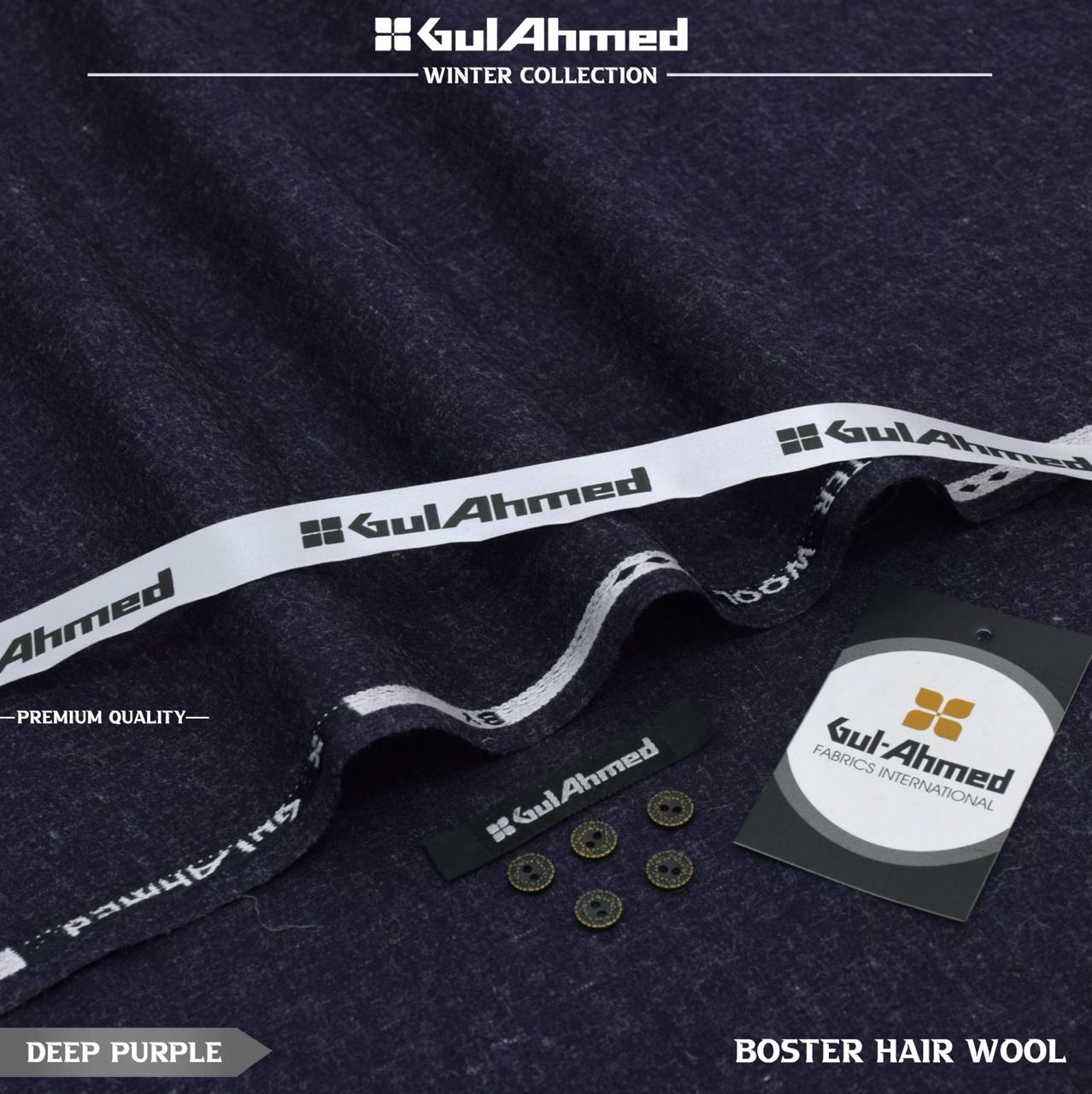 Gul Ahmed Gents Booster Hair Wool - Deep Purple