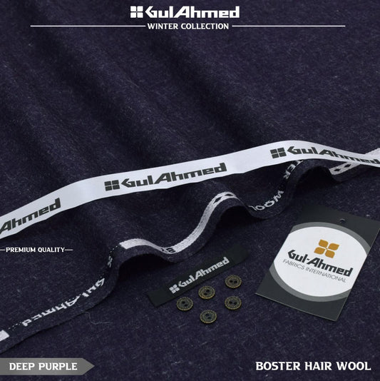 Gul Ahmed Gents Booster Hair Wool - Deep Purple