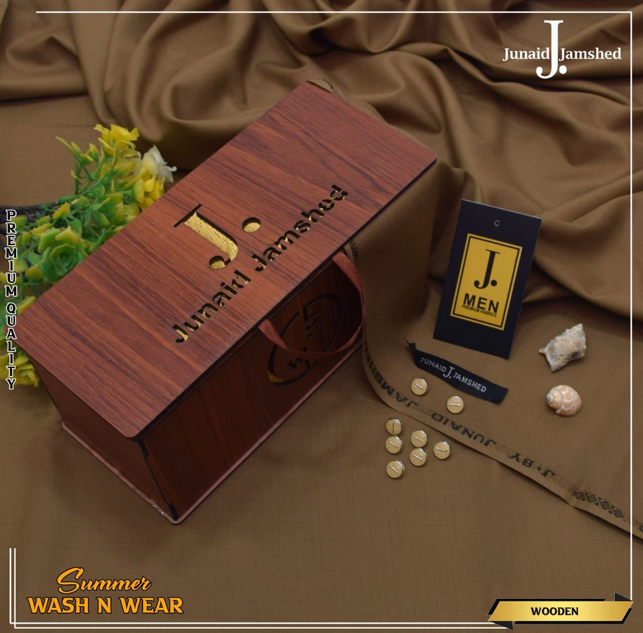 Junaid Jamshed Boski Wash & Wear - Wooden