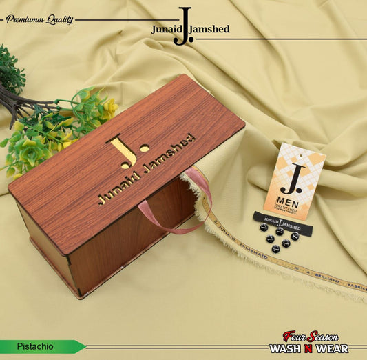 Junaid Jamshed Boski Wash & Wear - Pistachio