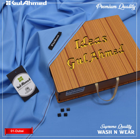 Gul Ahmed Premium Wash & Wear - Dubai Blue