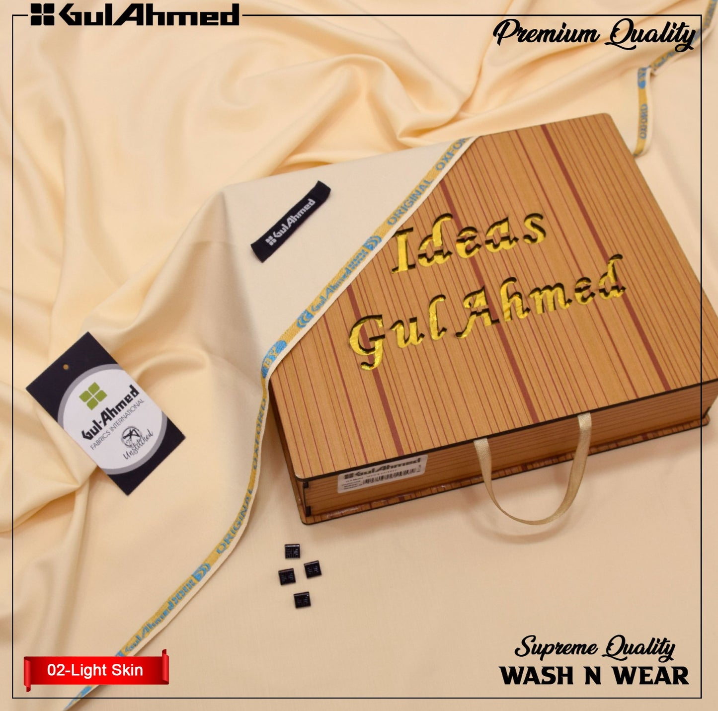 Gul Ahmed Premium Wash & Wear - Light Skin